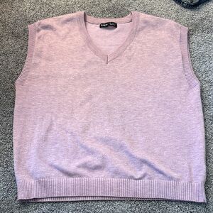 SHEIN Lilac Knit V-Neck Vest